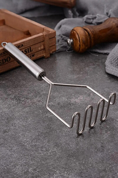 BARENDA هراسة بطاطس ستانلس ستيل | صانع طعام عملي 24 سم فاخر مطحنة بطاطس هريس