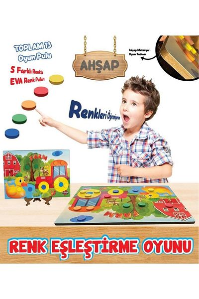Tıfıl Toys Wooden Color Matching Game