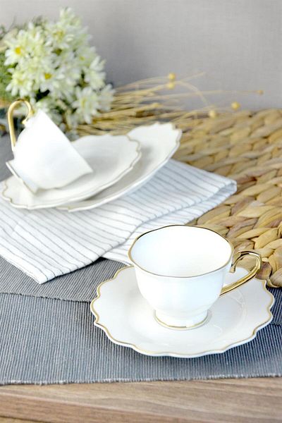 Karçiçeği Home ستيلا 6 أشخاص كوب شاي مذهب