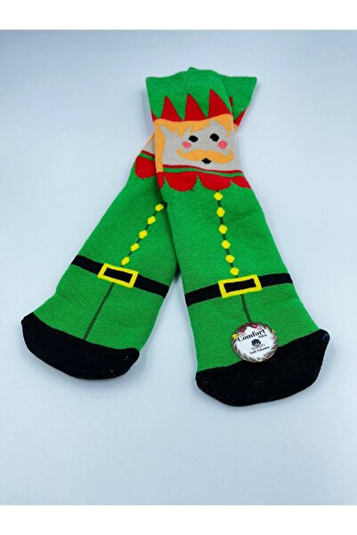 B Beşiroğlu Since 1980 Yılbaşı Noel Temalı Noel Baba Geyik Desenli Dikişsiz C...