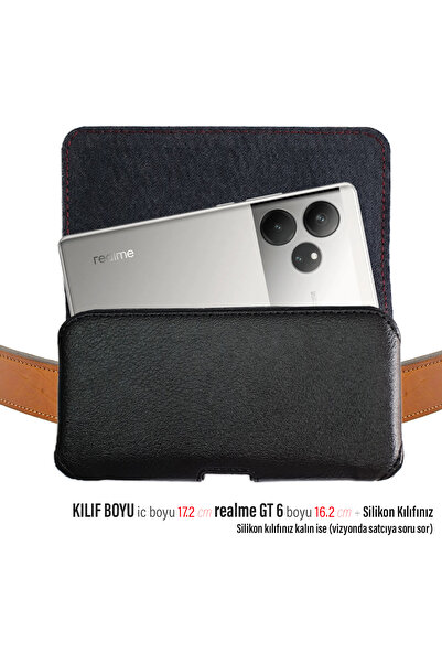 EXENAR Husă pentru centură pentru realme GT 6 Husă pentru centură cu clapă