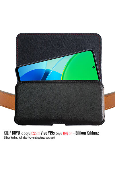 EXENAR Husă pentru curea pentru Vivo Y19s Husă pentru centură cu clapă