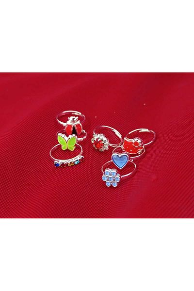 Girl's Starlet Shimmer 213XX Multi Bow Set of 5 Rings