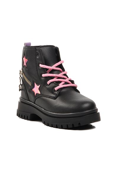 pepino Walkway Black-Pink Girl's Boots