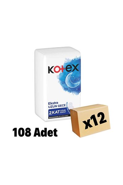 Kotex Ultra 9 Lu Extra Long Night 12 Pack