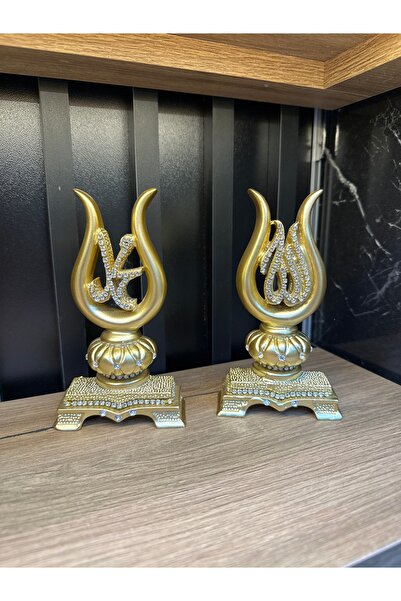 ZEKİ HEDİYELİK Mini boy taşlı biblo çifti allah muhammet