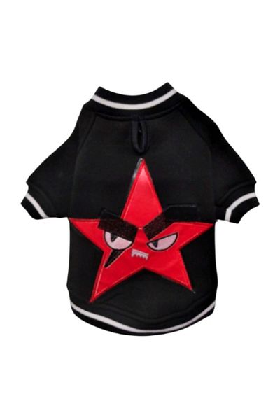 GedyCo Red Star Fleece Small Breed Dog College Sweatshirt