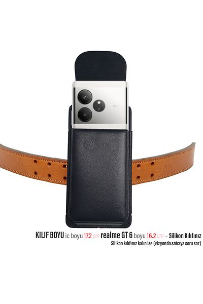 EXENAR Realme Gt 6 Belt Case Cover Waist Belt Case