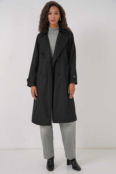 GABRİA Cufflinks Detailed Trench Coat