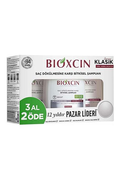 Bioxcin Classic Dry and Normal Shampoo 3X300Ml for Hair Loss