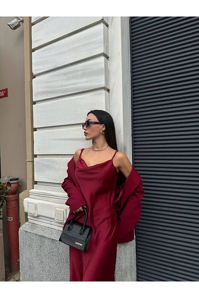 Pina Rochie din satin cu guler degajat