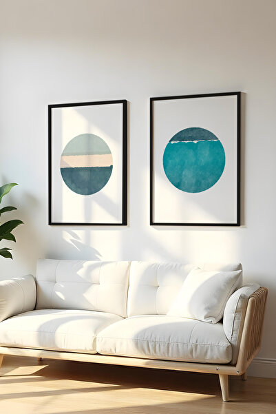 huhuli Wooden Black Framed 2 Piece Set Painting Huhu71