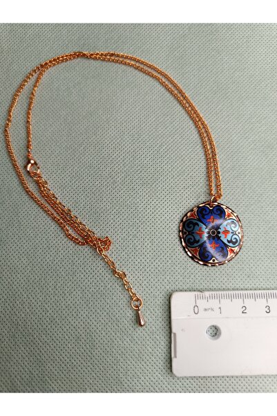 duruaccessories Bakır Kolye, Saf Bakır Usta İşi El Yapımı Şık Tasarım, (Çiçek Desenli )