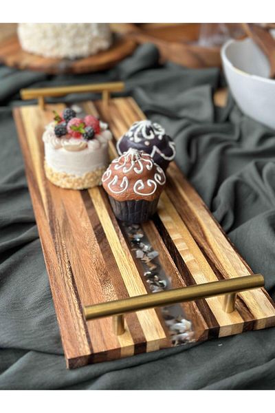 ROSSEV Acacia Rectangular Service Presentation Tray