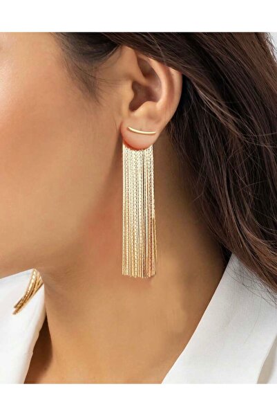 begüm jewelery GOLD PÜSKÜL SALLANTILI TASARIM KÜPE