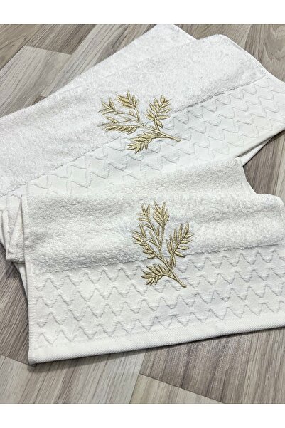 AYHANHOME Velvet Dowry Holder - Gold Embroidered Embroidery, 1 Piece, Hand and Face Towels 50x90 and 30x50 Kitchen Towels