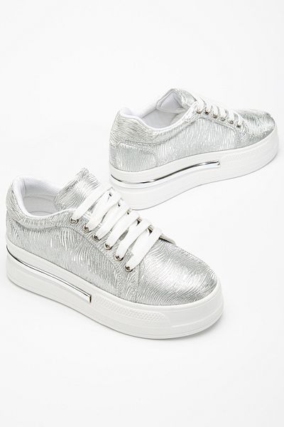ESPEDA Pantofi sport colorați cu șireturi cu talpă albă de 5 cm