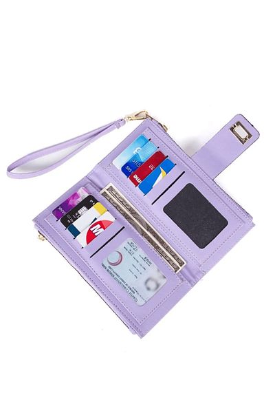 Newish Women's Wallet Accessory and Card Holder Stylish Soft Textured Lilac (length:20cm Width:10cm)