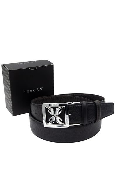 Tergan Black-Coffee Reversible Men's Leather Belt 0334R6M