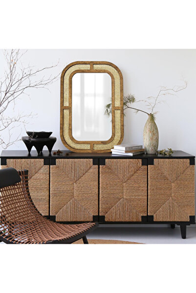 arykanda DEKORATİF HAZERAN AYNA - RATTAN ŞIK SALON VE YATAK ODASI AYNASI