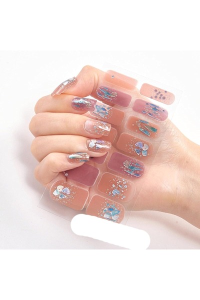 gaman EY-0-59 Yeni Nesil 14'lü Tırnak Stickerı - Takma Tırnak Sticker Yeni De...