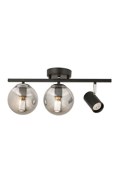 ESSLİGHT Alen 3-Light Spot Plafonier Chandelier (Smoked Glass) Living Room Dining Table Top Hall Bedroom