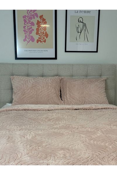 gülce home Smoke Patterned Welsoft Quilt Set