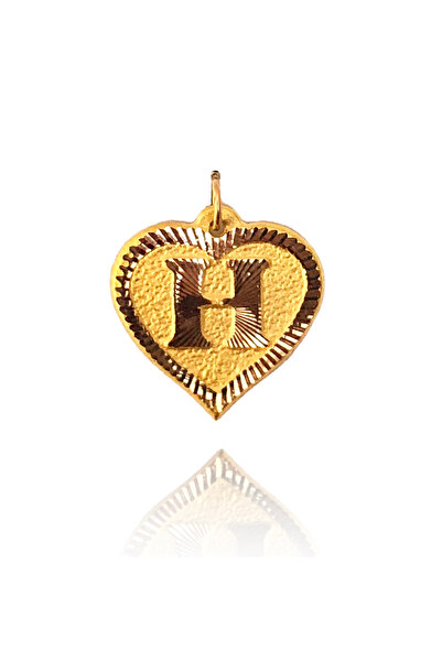 Nezihhan 0.25 Gram 14 Ayar H Harfi Kalp Kolye Ucu