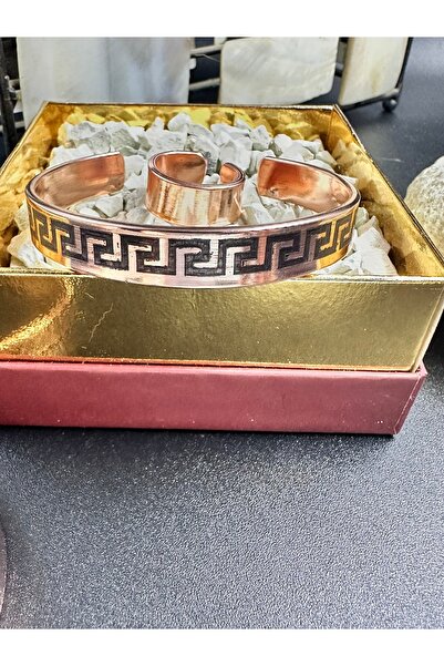 KAVELE Saf Bakır Özel Zeolit Kumlu Bileklik