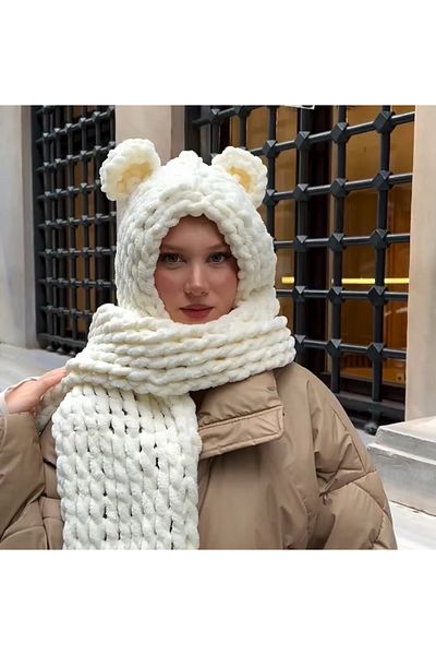 AidaAstrid Snow Mask Hat Puffy Beanie Ski&Snowboard Balaclava