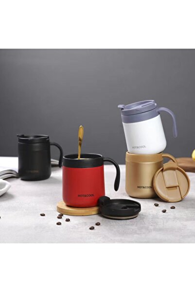 Livava Steel Thermos with Handle, Red, 12X9,