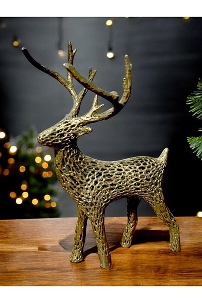 Home Large Size Christmas Deer Ornament Figure