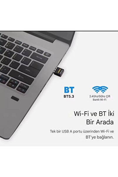 fenvi FENVİ Wifi-6 Wifi+Bluetooth 5.3 Adaptörü Yüksek Çekim CE Sertifikalı 900Mbps/5Ghz/2.4Ghz Uyumlu