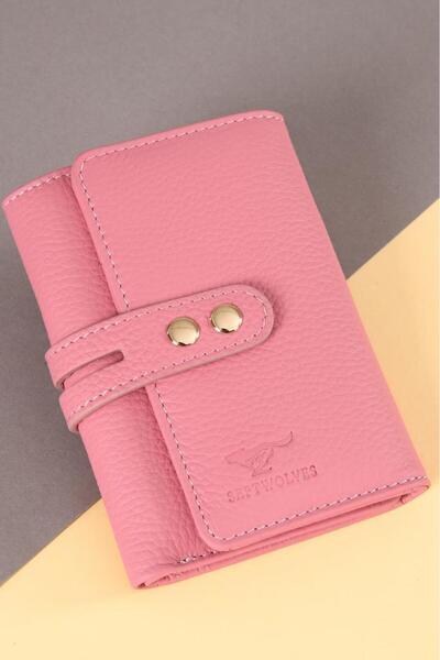 SEPTWOLVES Hakiki Deri Gold Detaylı Kadın Kartlık Ve Cüzdan