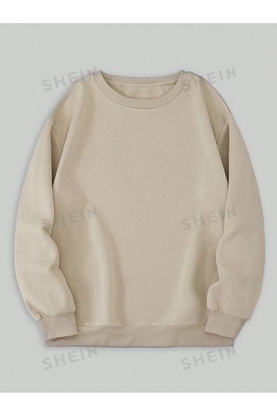PALPİTO Γυναικείο μπλουζάκι σε μπεζ Loved Beyond Printed Crew Neck Oversize