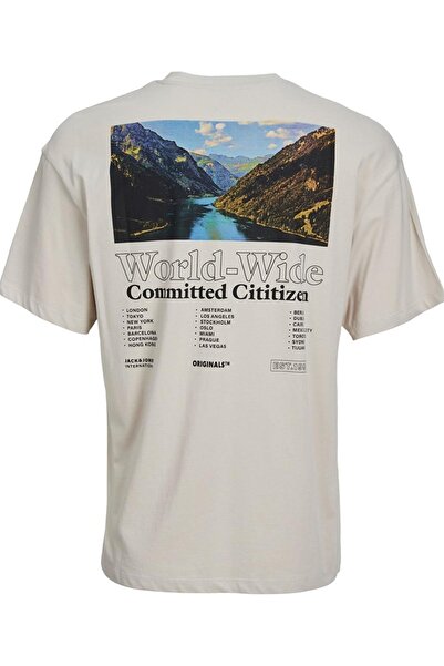 Jack & Jones Μπλουζάκι Jack&Jones Jorearth Planet Crew Neck T-Shirt - McBej