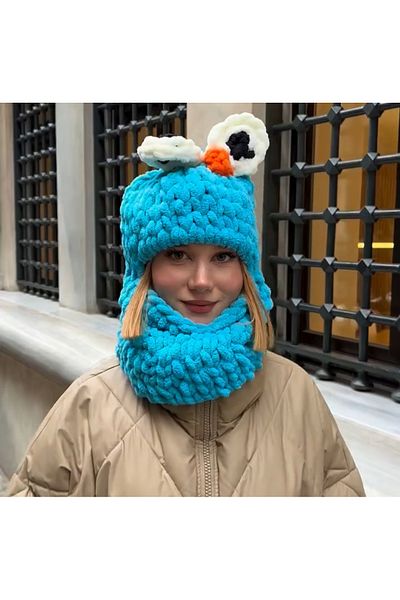 AidaAstrid Snow Mask Hat Puffy Beanie Ski&Snowboard Balaclava