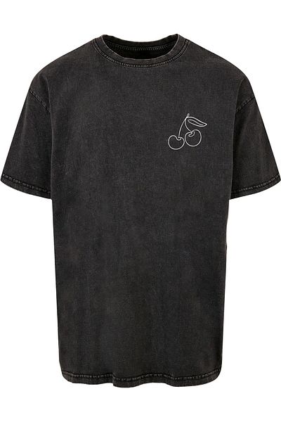 Merchcode Herren Cherry Acid Washed Oversize Tee