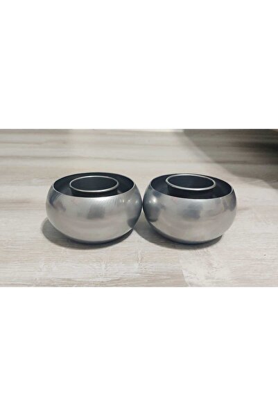 Yıldız çelik 2 adet alüminyum gri yuvarlak ehlikeyf