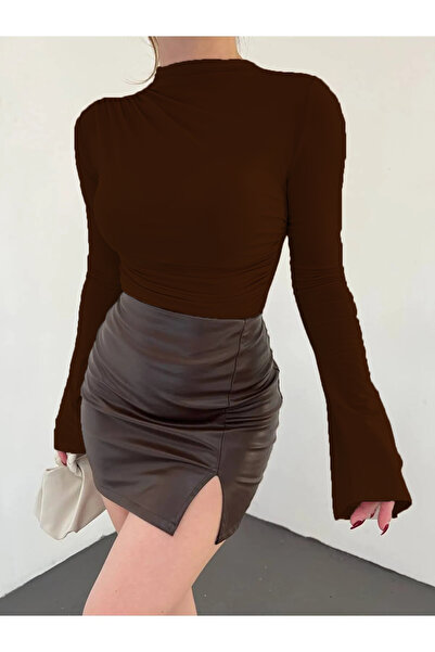 peelter Γυναικεία μπλούζα με ισπανικό μανίκι με κορδόνι στη μέση και το λαιμό