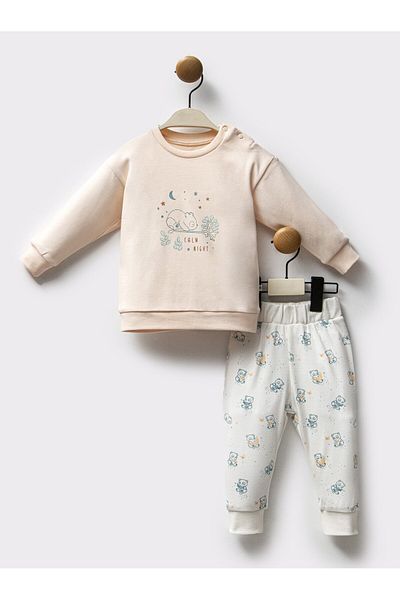 Moi Noi 100% Organic Cotton Salmon Color Suit for Baby Girl