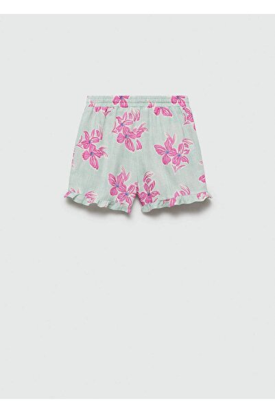 MANGO Kids Çiçekli pamuklu şort