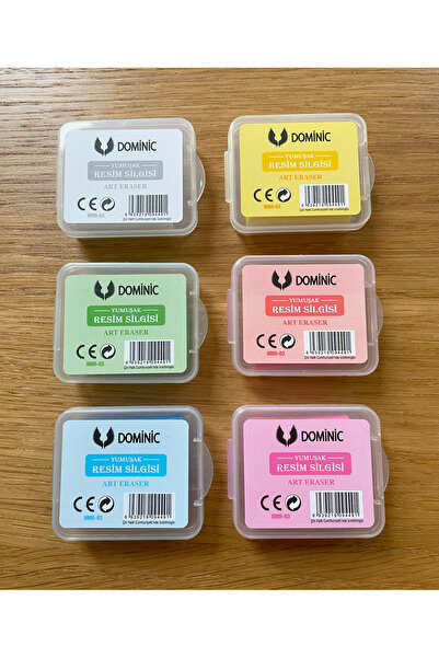 Dominic Kutulu Hamur Silgi 6 Renk (1 ADET)