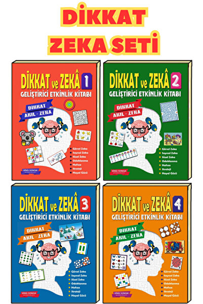 GÖNÜL YAYINCILIK ilkokul Dikkat Zeka Akıl Etkinlik Kitabım Muhteşem Set