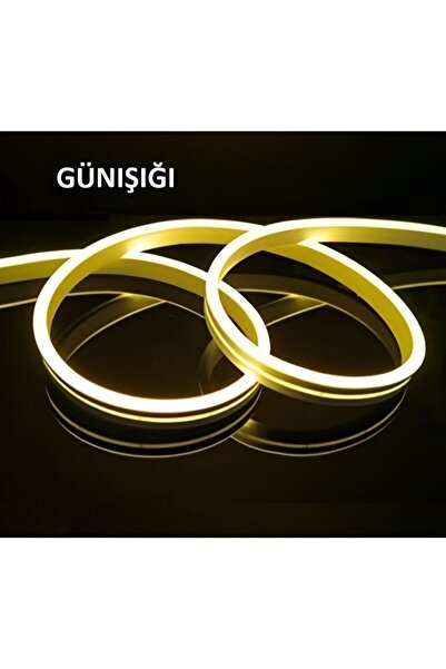 BMG Aydınlatma 12 Volt Neon LED 5mt Neon Serit led Trafolu TAK ÇALIŞTIR Esnek...