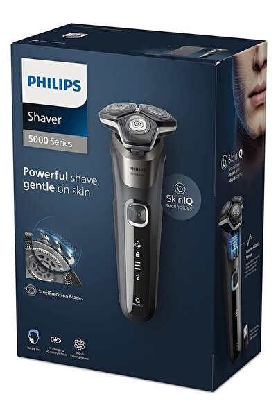 Philips ISLAK+KURU Philips 5000 Serisi Tıraş Makinesi S5887/10,sinekkaydı Tıraş, LED EKRAN 60 DAKİKA