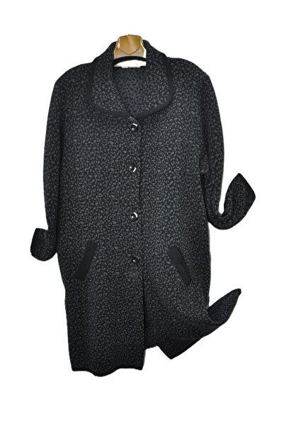 elma abone Copy - Oversized Buttoned Thick Cardigan Coat