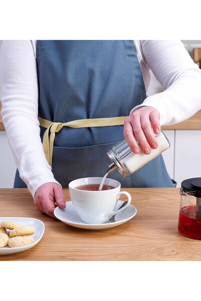 IKEA Cam Toz Şekerlik Yükseklik 15 Cm Ikea Masaüstü Şeker Kabı Şeffaf Şekerli...