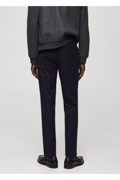 MANGO Man Dar kesim pamuklu pantolon