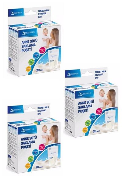 Multiplus 20 Pieces 3 Boxes Breast Milk Storage Bag